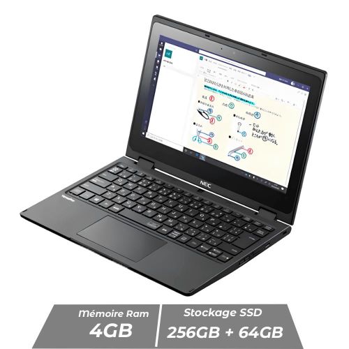 Nec VersaPro 11 x360 mini - Intel Celeron - 4GB RAM - 256GB + 64GB SSD - Écran 11,6 pouces Tactile - Windows 11 + Office