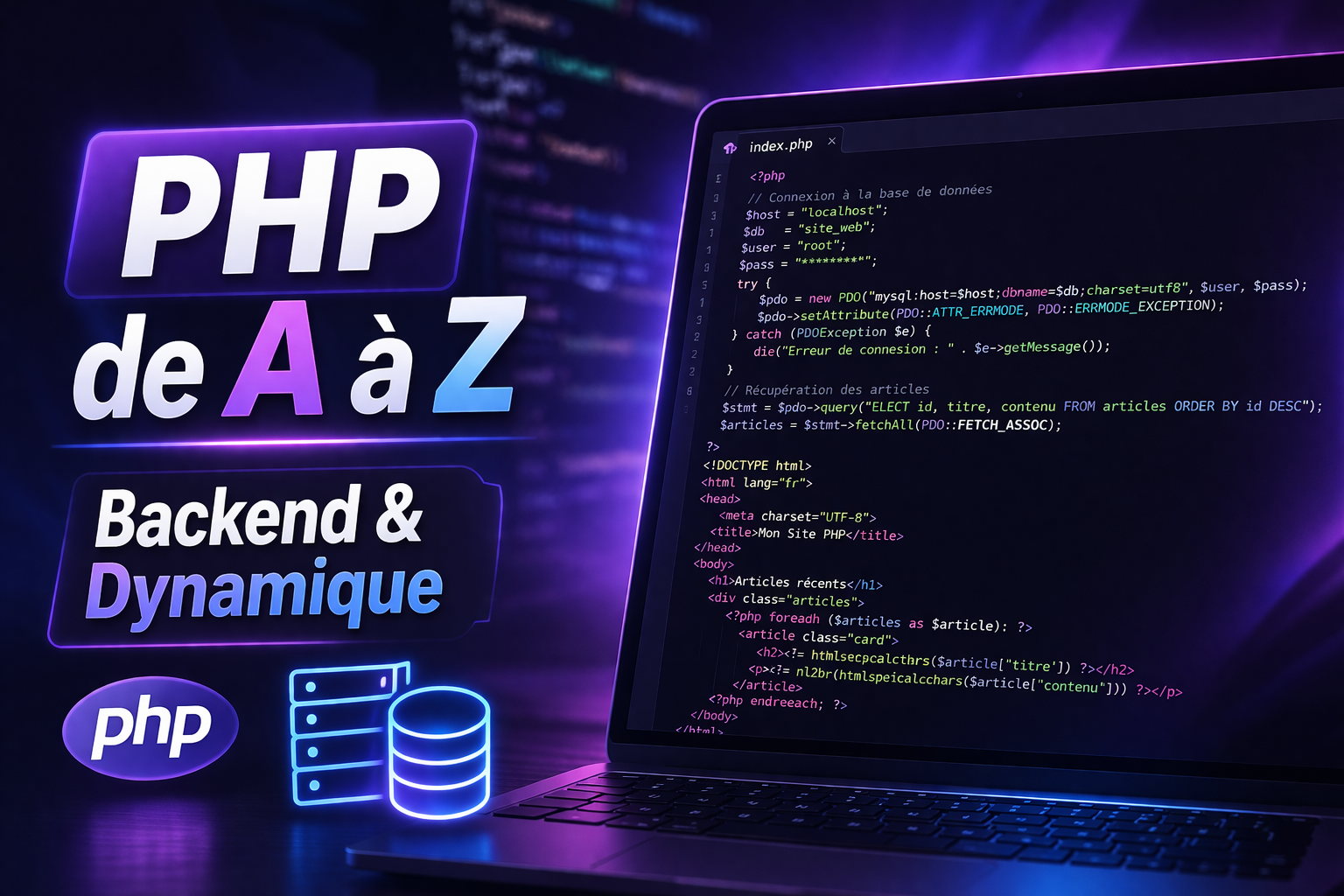 PHP de A à Z : Créer des applications web dynamiques